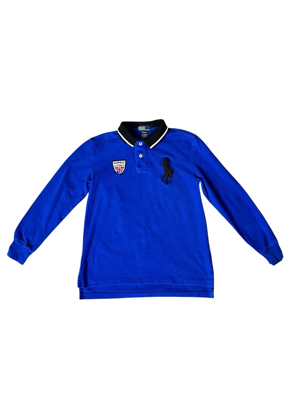 Polo Ralph Lauren Boys size Medium 10/12 Long Sleeve Polo - Picture 1 of 6